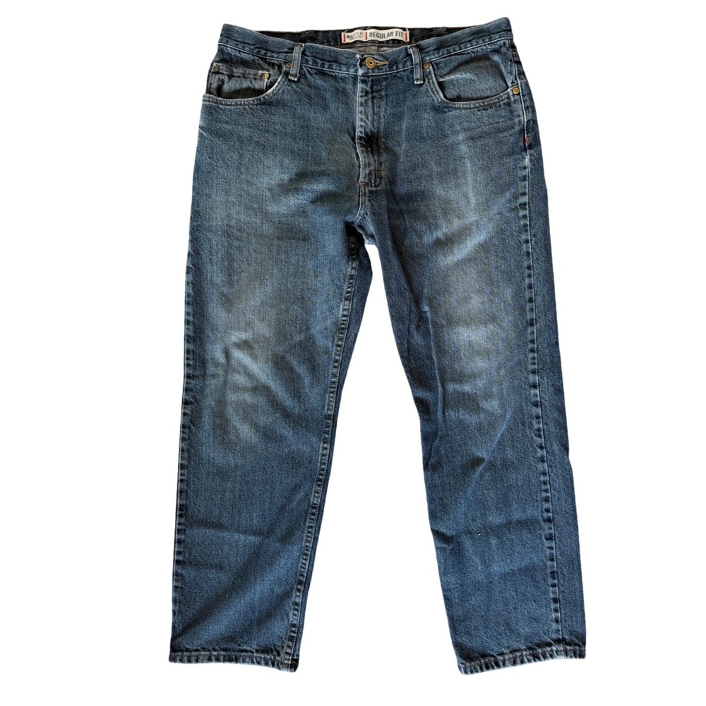 Baileys Point Regular Fit Jeans Mens 36x29 Blue Denim Straight Leg BP101NO